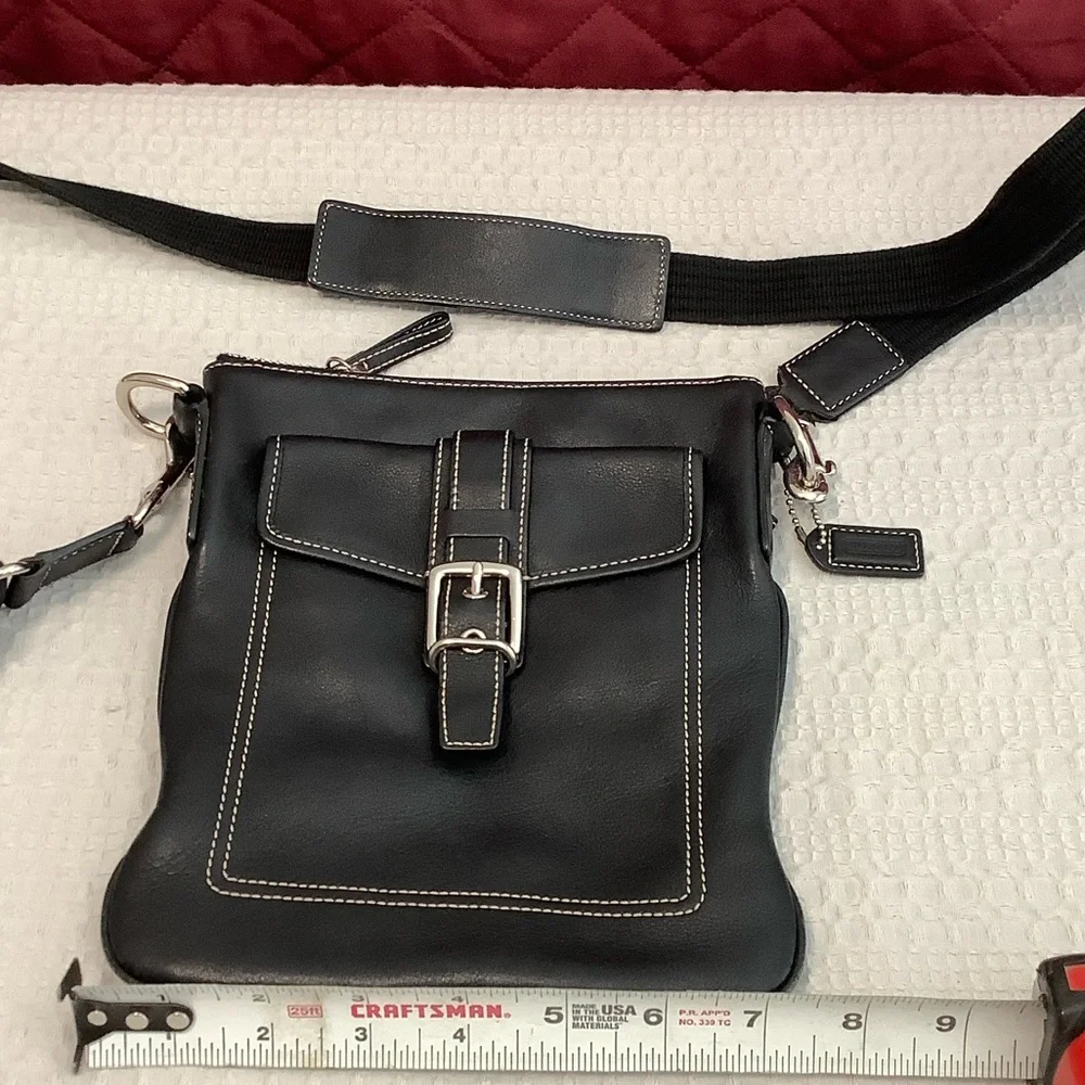 Coach Black Leather Crossbody Bag - Picture 2 of 5